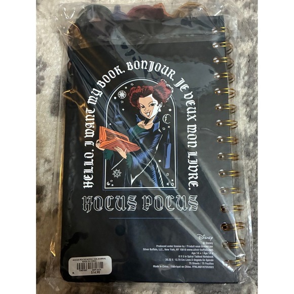 Disney Hocus Pocus Cartoon Portrait Tab Journal (NWT) - Picture 1 of 2